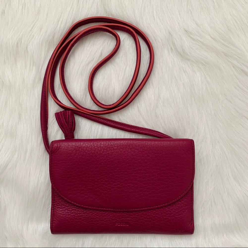NWT Fossil Sophia Leather Wallet Crossbody